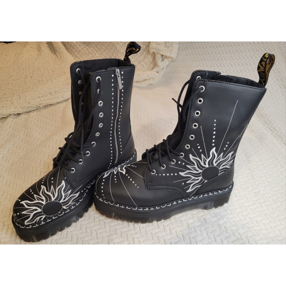 Dr. Martens Jadon Hi SF Solar Flare Platform Black Boots Mens 12 **NEW**
